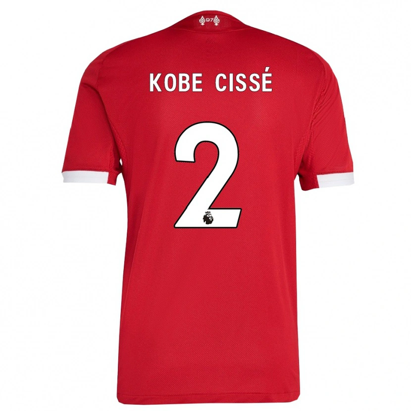 Danxen Mulher Camisola Prince Kobe Cissé #2 Vermelho Branco Principal 2025/26 Camisa