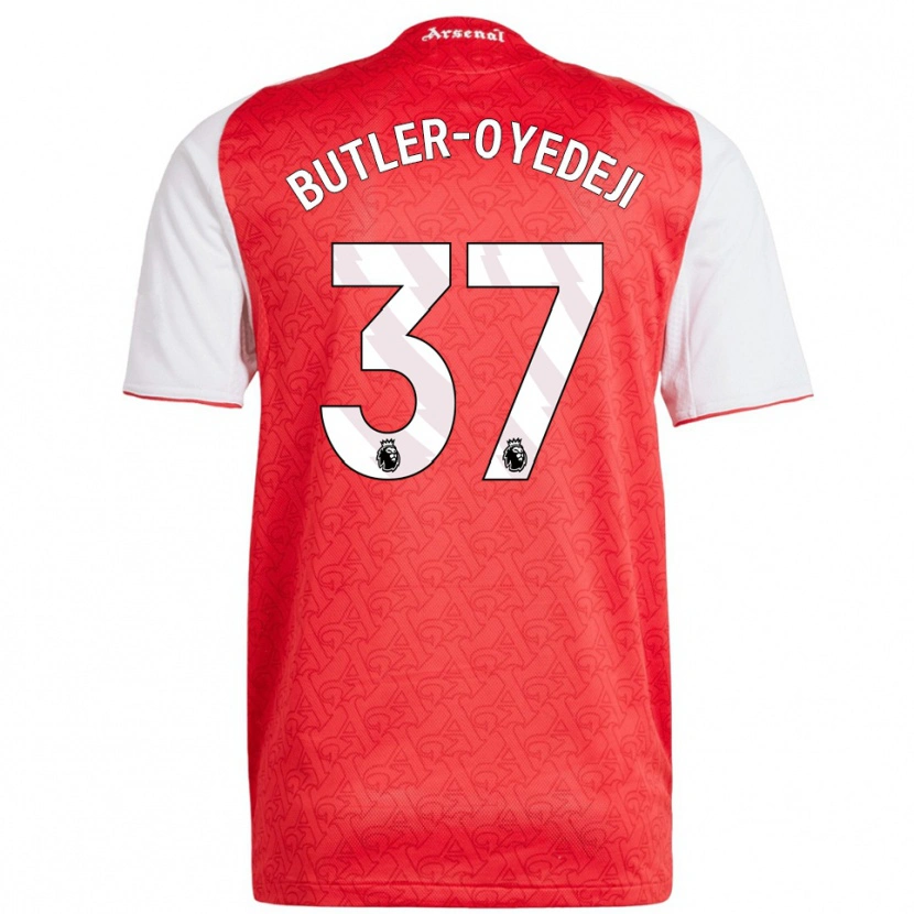 Danxen Mulher Camisola Nathan Butler-Oyedeji #37 Vermelho Branco Principal 2025/26 Camisa