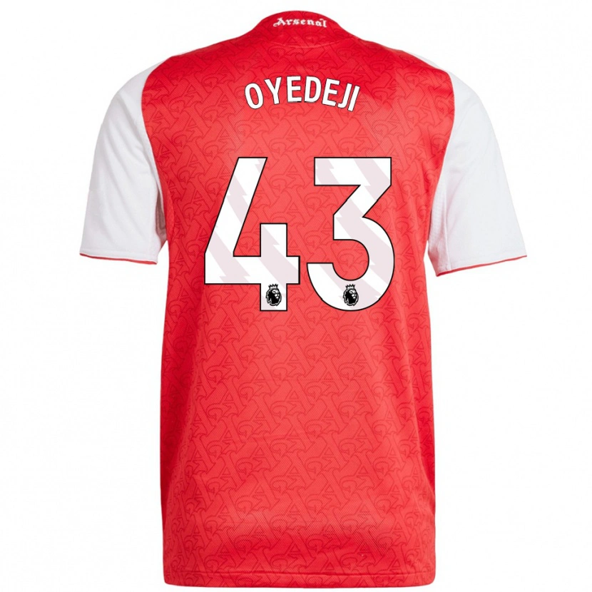 Danxen Mulher Camisola Nathan Butler Oyedeji #43 Vermelho Branco Principal 2025/26 Camisa