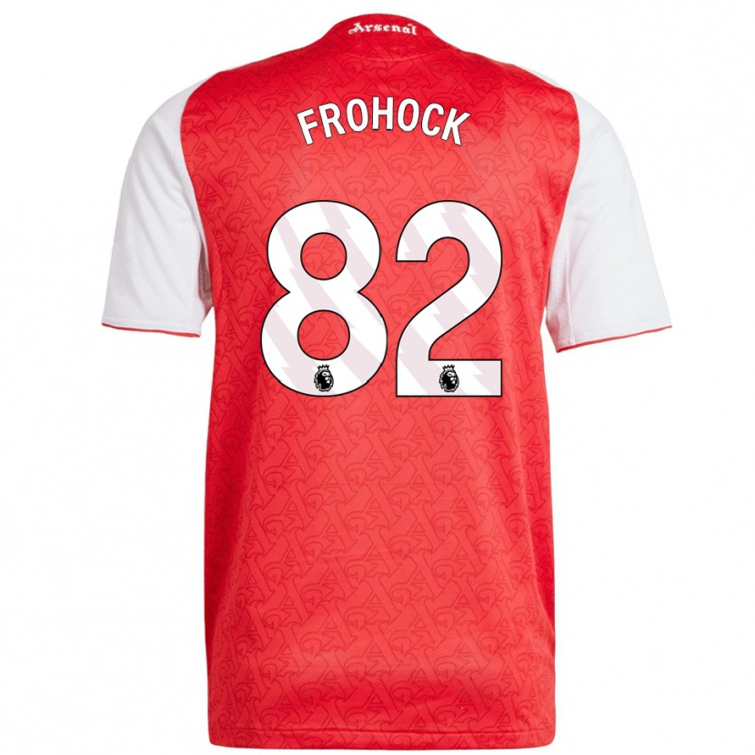 Danxen Mulher Camisola Marley Frohock #82 Vermelho Branco Principal 2025/26 Camisa