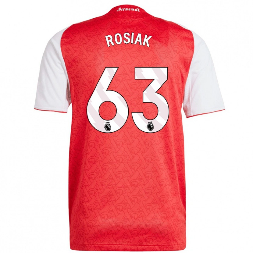 Danxen Mulher Camisola Michal Rosiak #63 Vermelho Branco Principal 2025/26 Camisa