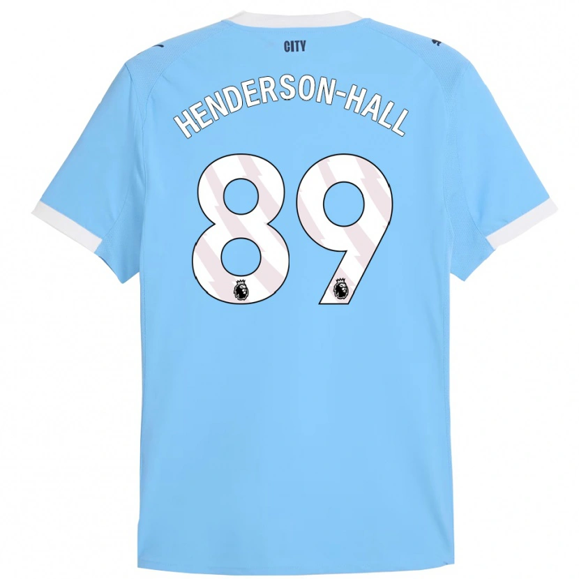 Danxen Mulher Camisola Matty Henderson-Hall #89 Azul Celeste Branco Principal 2025/26 Camisa