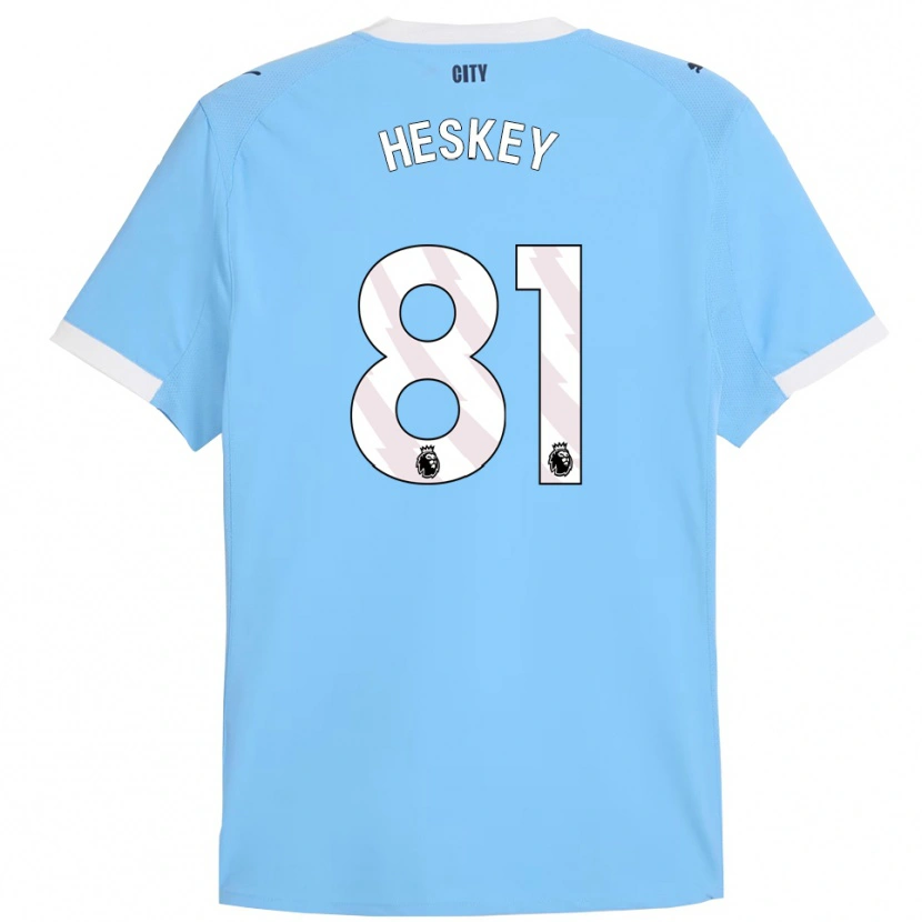 Danxen Mulher Camisola Jaden Heskey #81 Azul Celeste Branco Principal 2025/26 Camisa
