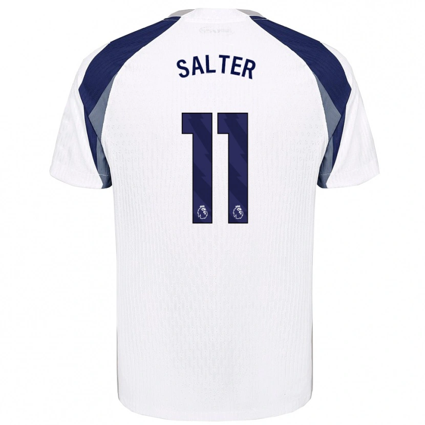 Danxen Mulher Camisola Oliver Salter #11 Branco Marinho Principal 2025/26 Camisa