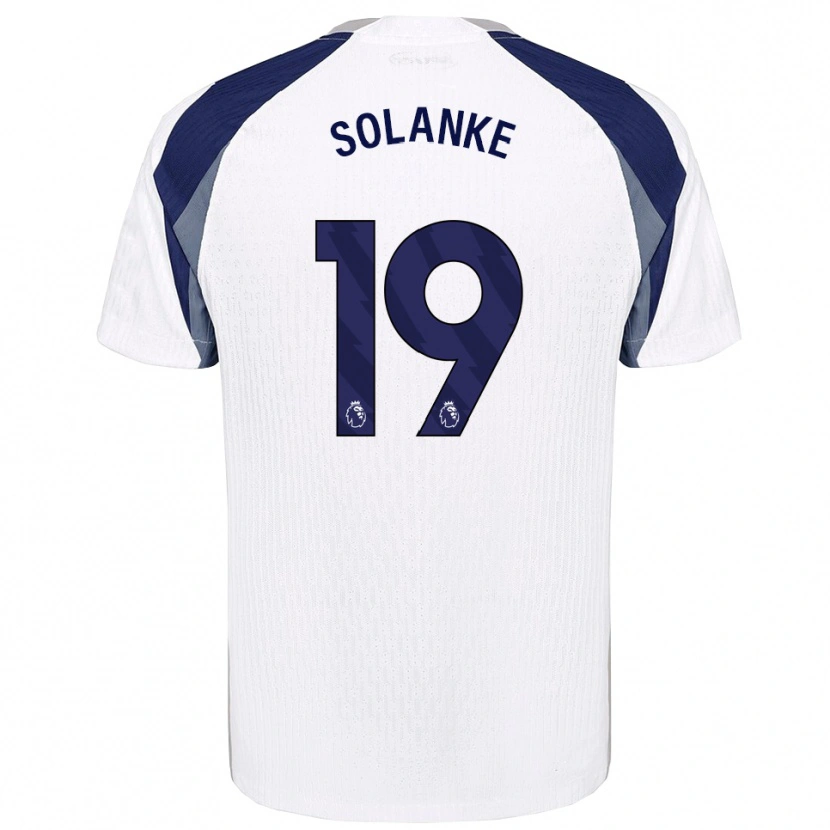 Danxen Mulher Camisola Dominic Solanke #19 Branco Marinho Principal 2025/26 Camisa