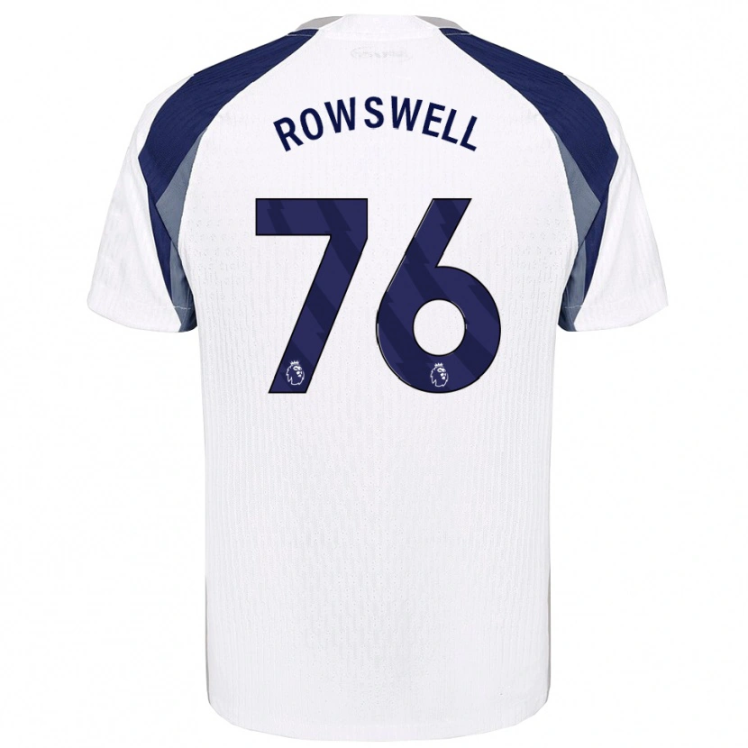Danxen Mulher Camisola James Rowswell #76 Branco Marinho Principal 2025/26 Camisa