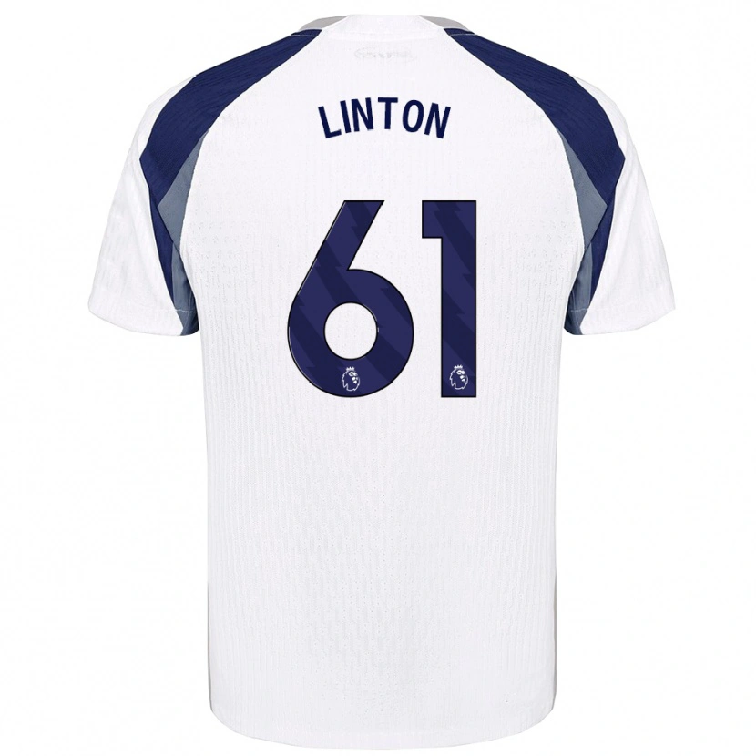 Danxen Mulher Camisola Jahziah Linton #61 Branco Marinho Principal 2025/26 Camisa