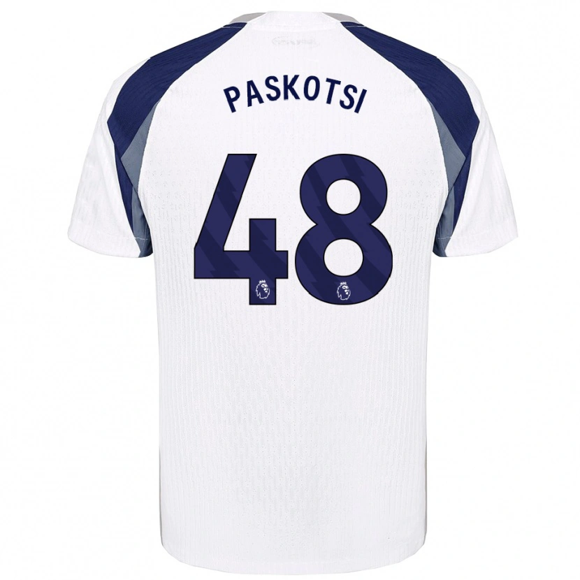 Danxen Mulher Camisola Maksim Paskotsi #48 Branco Marinho Principal 2025/26 Camisa