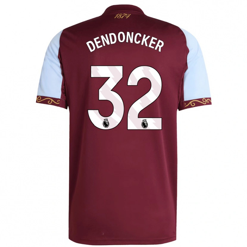 Danxen Mulher Camisola Leander Dendoncker #32 Borgonha Azul Celeste Principal 2025/26 Camisa