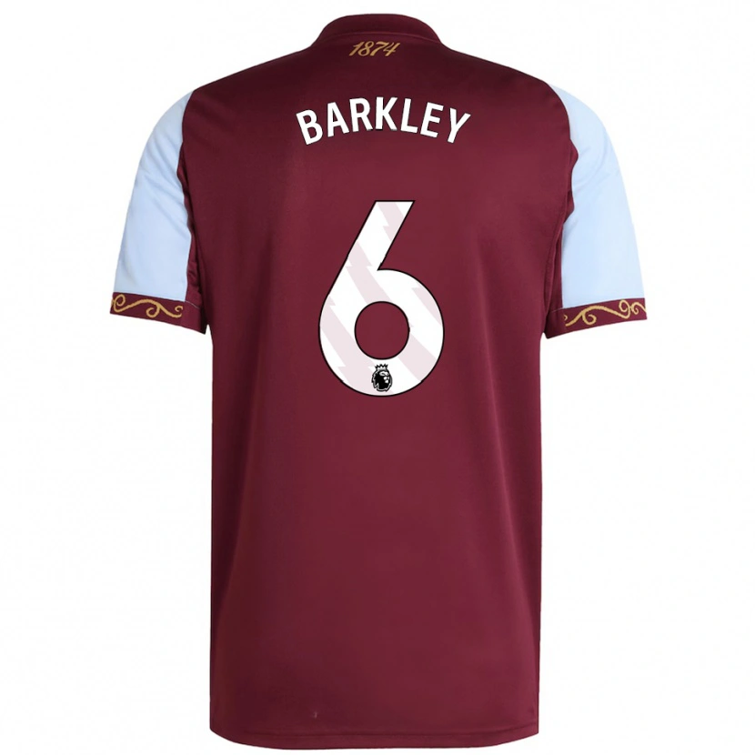 Danxen Mulher Camisola Ross Barkley #6 Borgonha Azul Celeste Principal 2025/26 Camisa