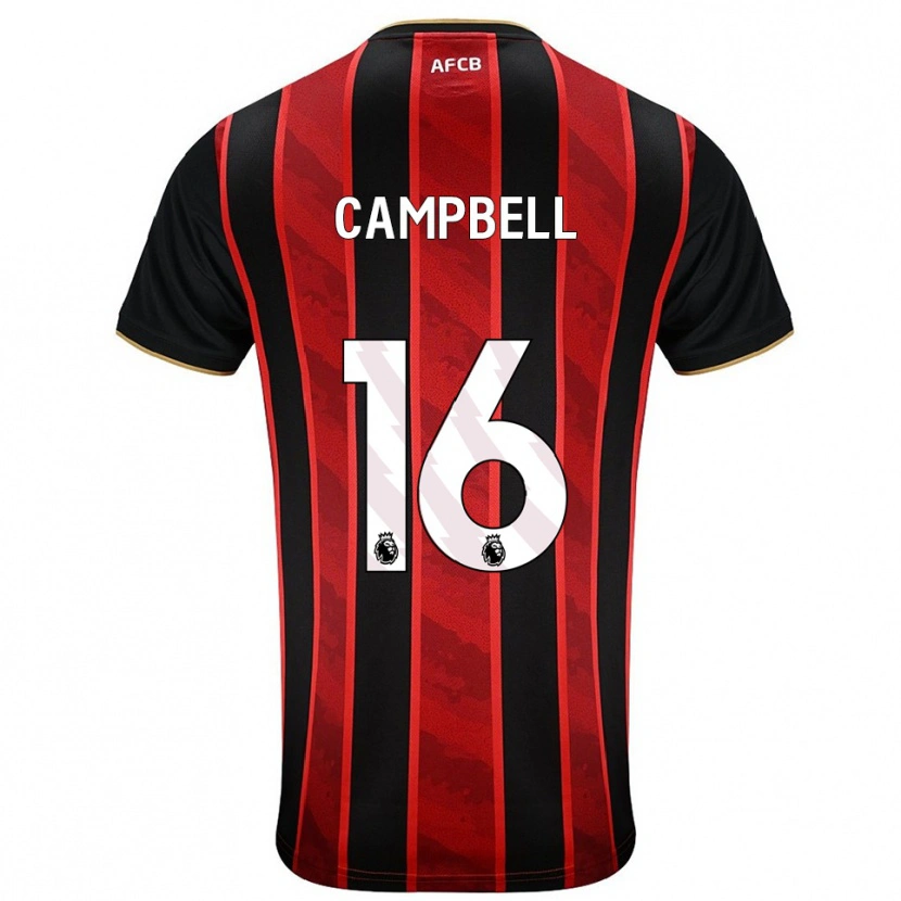 Danxen Mulher Camisola Zhaviah Campbell #16 Vermelho Preto Principal 2025/26 Camisa