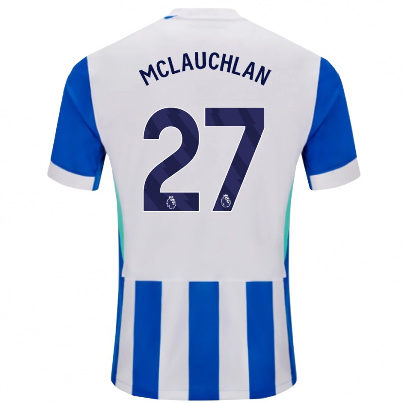 Danxen Mulher Camisola Rachel Mclauchlan #27 Azul Branco Principal 2025/26 Camisa