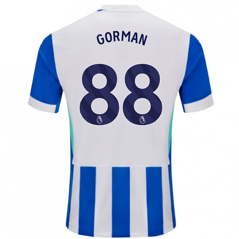 Danxen Mulher Camisola Ronnie Gorman #88 Azul Branco Principal 2025/26 Camisa