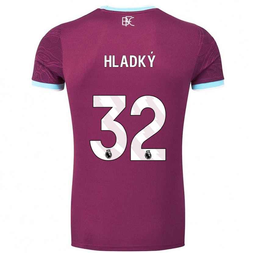 Danxen Mulher Camisola Vaclav Hladky #32 Borgonha Azul Celeste Principal 2025/26 Camisa