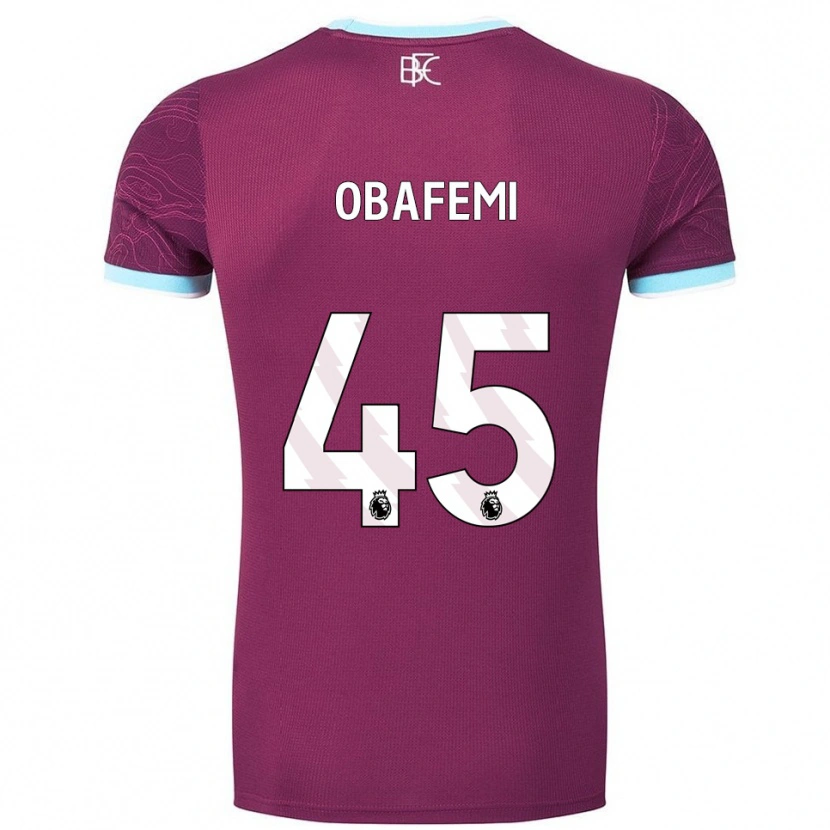 Danxen Mulher Camisola Michael Obafemi #45 Borgonha Azul Celeste Principal 2025/26 Camisa