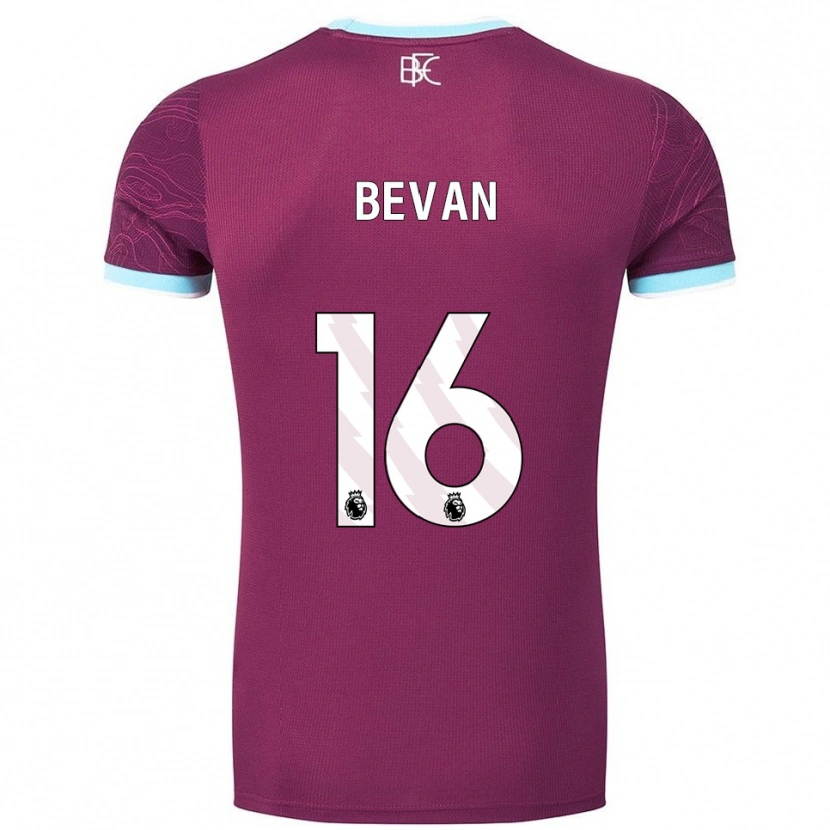 Danxen Mulher Camisola Joe Bevan #16 Borgonha Azul Celeste Principal 2025/26 Camisa