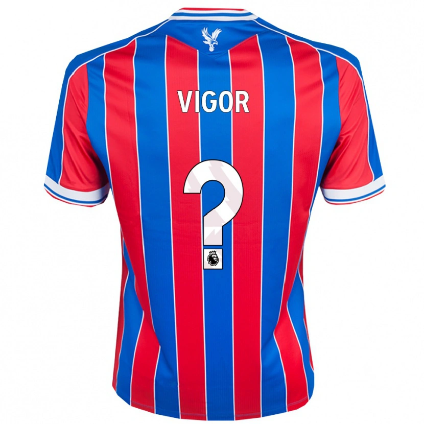 Danxen Mulher Camisola Matthew Vigor #0 Azul Vermelho Branco Principal 2025/26 Camisa