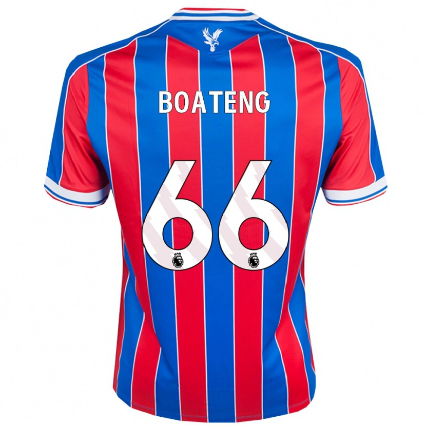 Danxen Mulher Camisola David Boateng #66 Azul Vermelho Branco Principal 2025/26 Camisa