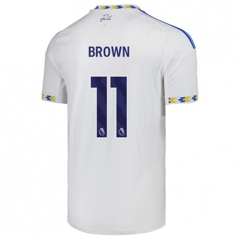 Danxen Mulher Camisola Abbie Brown #11 Branco Azul Principal 2025/26 Camisa