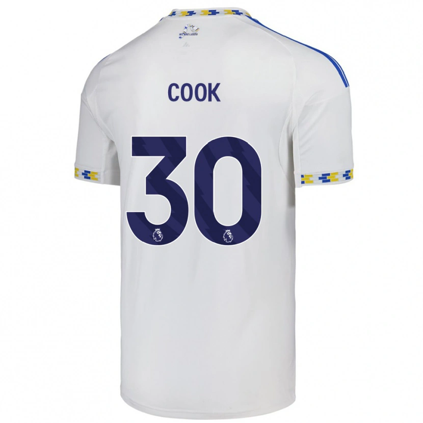 Danxen Mulher Camisola Robbie Cook #30 Branco Azul Principal 2025/26 Camisa