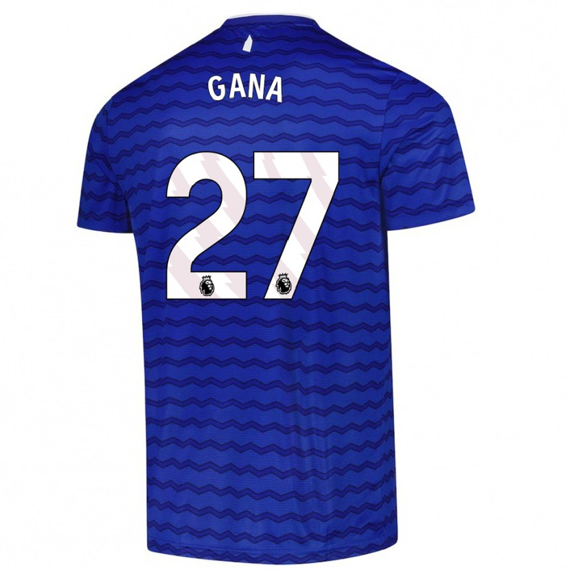 Danxen Mulher Camisola Idrissa Gueye #27 Azul Marinho Principal 2025/26 Camisa
