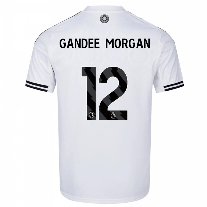 Danxen Mulher Camisola Stella Gandee Morgan #12 Branco Preto Principal 2025/26 Camisa