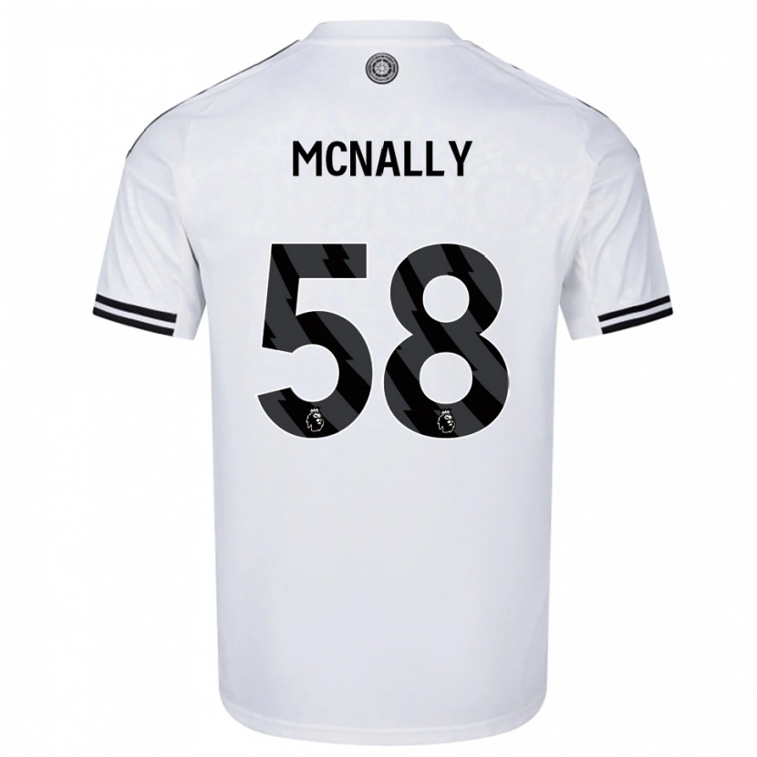 Danxen Mulher Camisola Alfie Mcnally #58 Branco Preto Principal 2025/26 Camisa