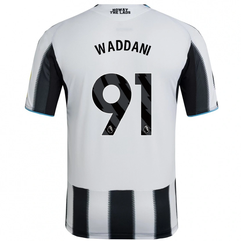 Danxen Mulher Camisola Mohamed Waddani #91 Preto Branco Principal 2025/26 Camisa