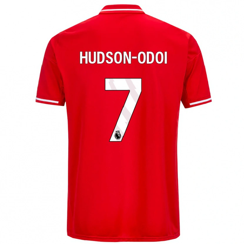 Danxen Mulher Camisola Callum Hudson-Odoi #7 Vermelho Branco Principal 2025/26 Camisa