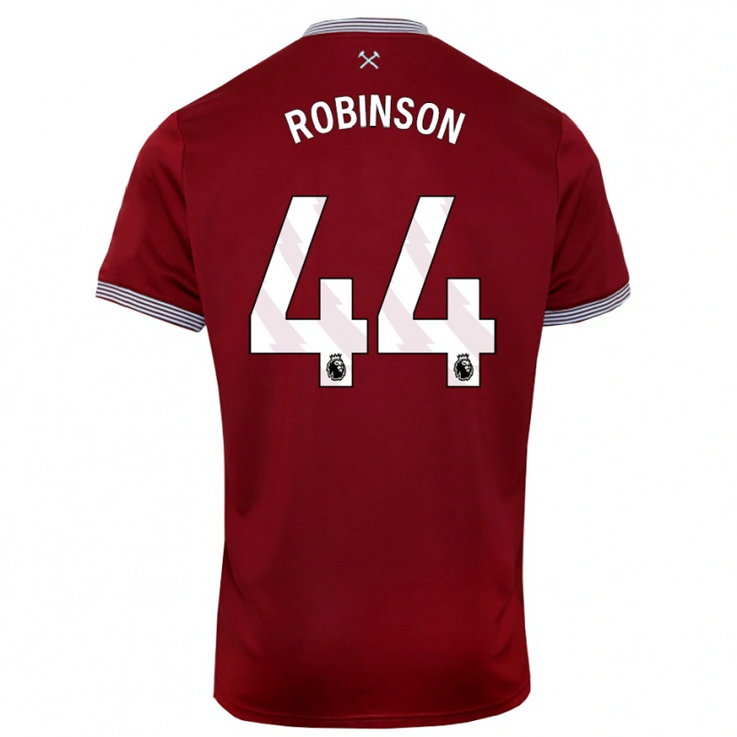 Danxen Mulher Camisola Junior Robinson #44 Borgonha Branco Principal 2025/26 Camisa