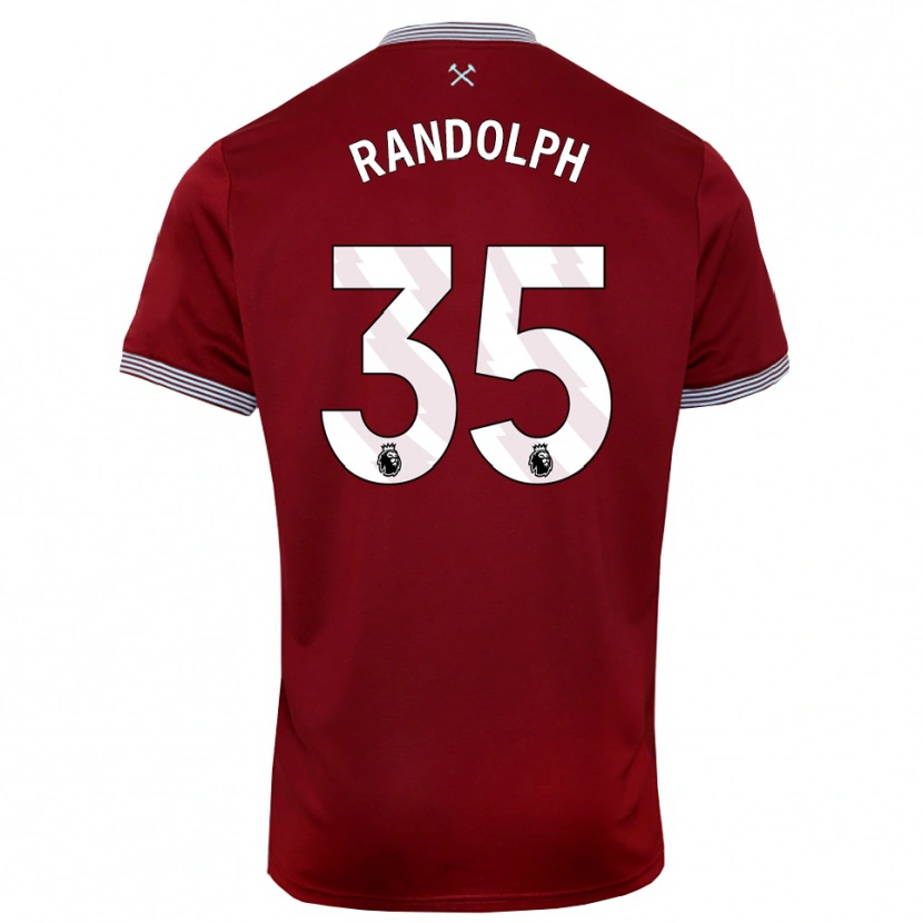 Danxen Mulher Camisola Darren Randolph #35 Borgonha Branco Principal 2025/26 Camisa