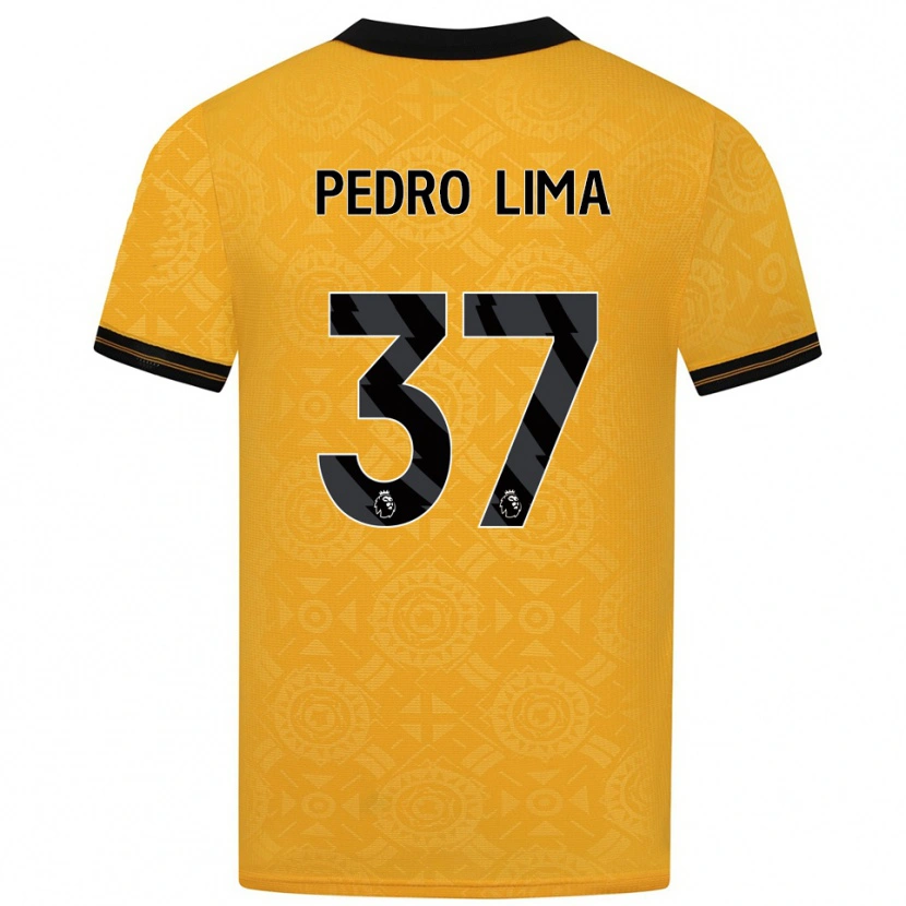 Danxen Mulher Camisola Pedro Lima #37 Amarelo Preto Principal 2025/26 Camisa