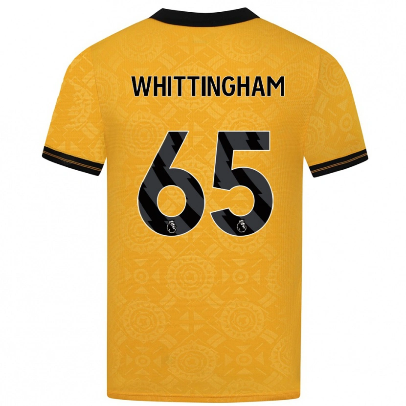 Danxen Mulher Camisola Matthew Whittingham #65 Amarelo Preto Principal 2025/26 Camisa