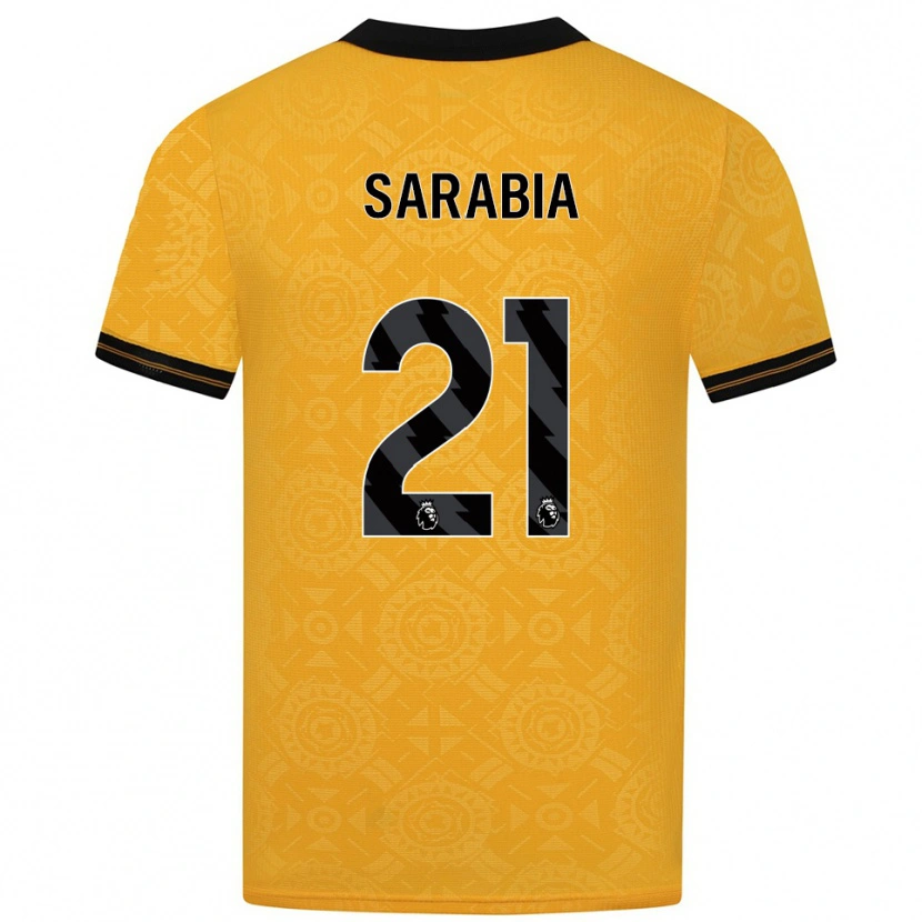 Danxen Mulher Camisola Pablo Sarabia #21 Amarelo Preto Principal 2025/26 Camisa