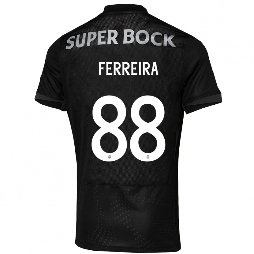 Danxen Mulher Camisola Tiago Ferreira #88 Preto Branco Alternativa 2025/26 Camisa