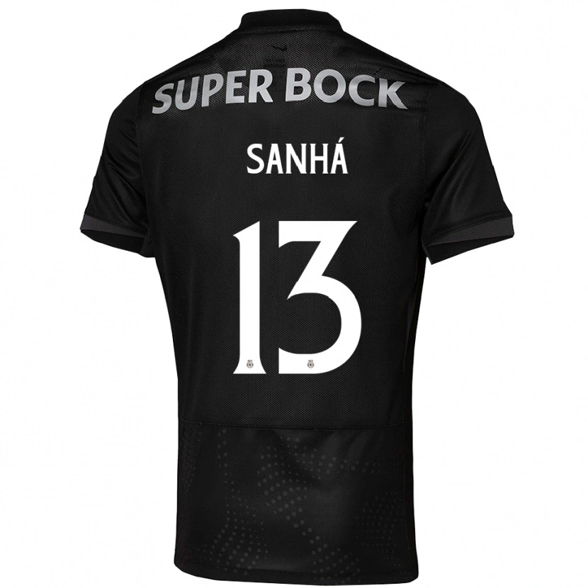 Danxen Mulher Camisola Micael Sanhá #13 Preto Branco Alternativa 2025/26 Camisa
