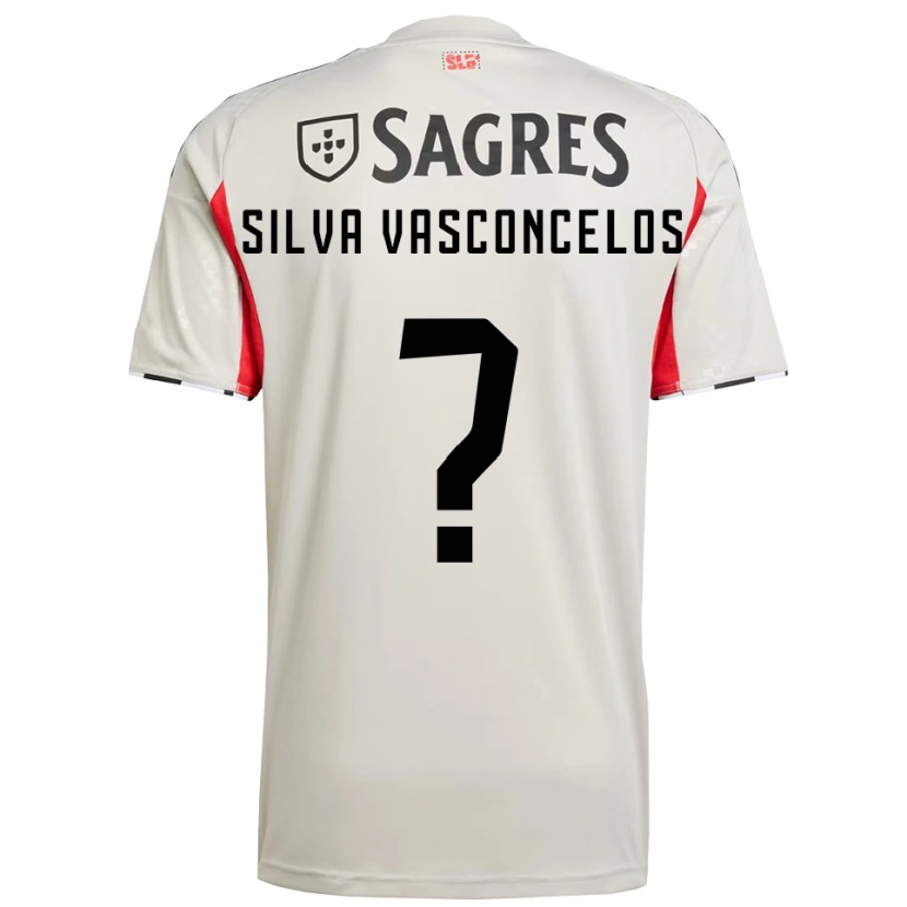 Danxen Mulher Camisola Martim Silva Vasconcelos #0 Branco Sujo Vermelho Alternativa 2025/26 Camisa
