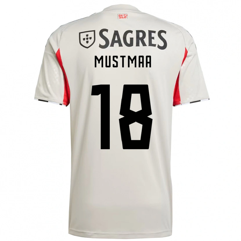 Danxen Mulher Camisola Karel Mustmaa #18 Branco Sujo Vermelho Alternativa 2025/26 Camisa