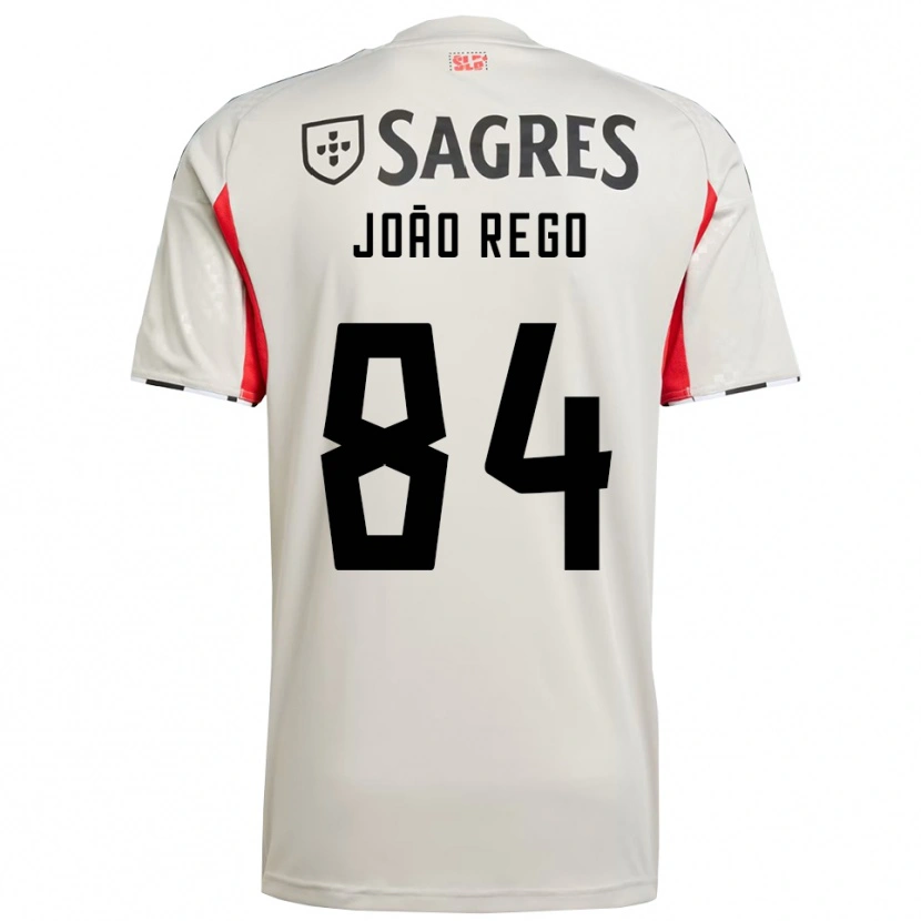 Danxen Mulher Camisola João Rego #84 Branco Sujo Vermelho Alternativa 2025/26 Camisa