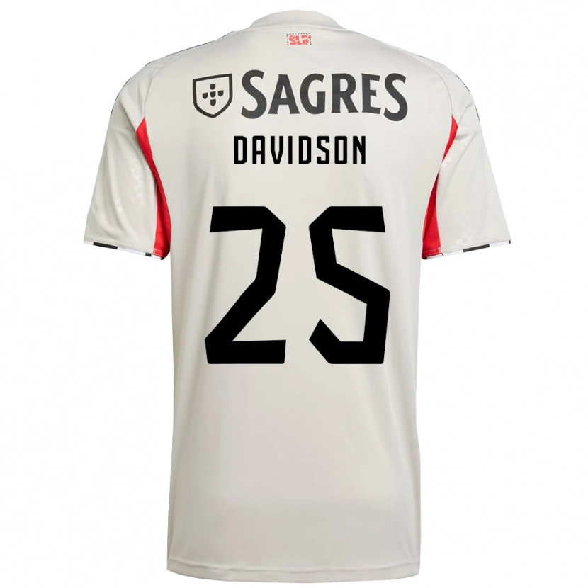 Danxen Mulher Camisola Chandra Davidson #25 Branco Sujo Vermelho Alternativa 2025/26 Camisa