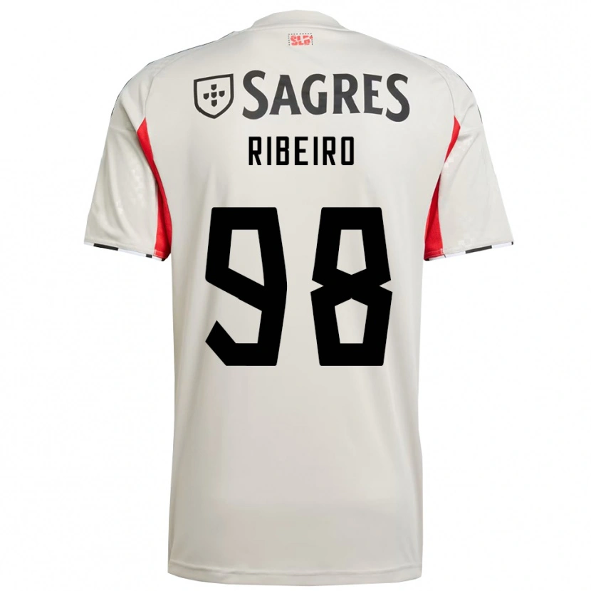 Danxen Mulher Camisola Ricardo Ribeiro #98 Branco Sujo Vermelho Alternativa 2025/26 Camisa