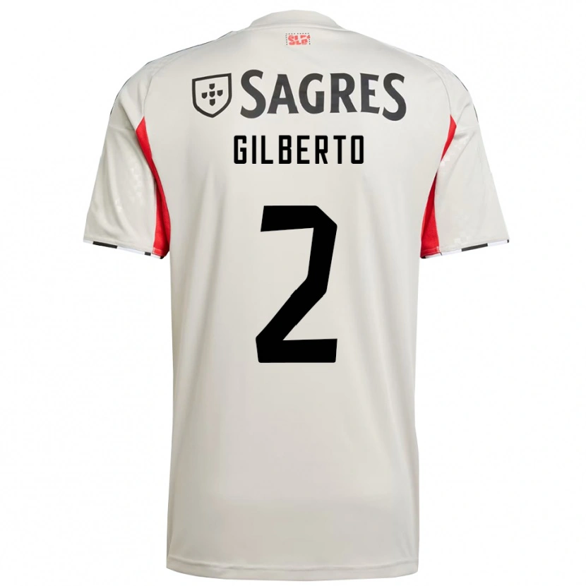 Danxen Mulher Camisola Gilberto #2 Branco Sujo Vermelho Alternativa 2025/26 Camisa