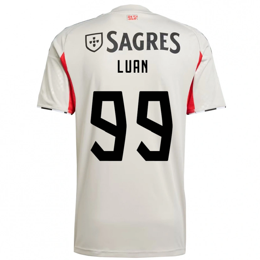 Danxen Mulher Camisola Luan #99 Branco Sujo Vermelho Alternativa 2025/26 Camisa