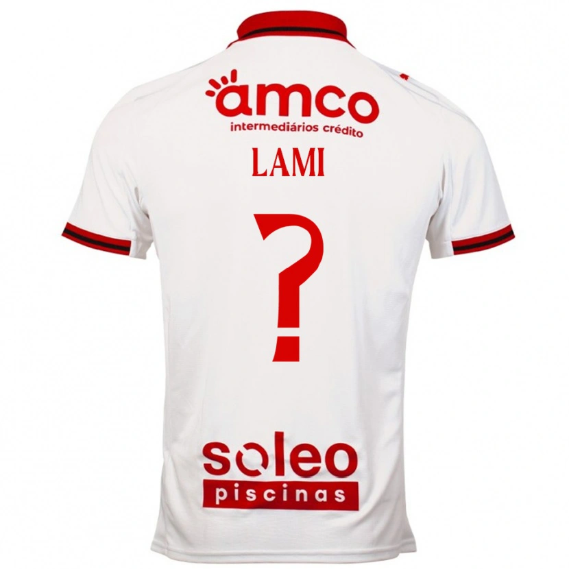 Danxen Mulher Camisola Dário Lami #0 Branco Vermelho Alternativa 2025/26 Camisa