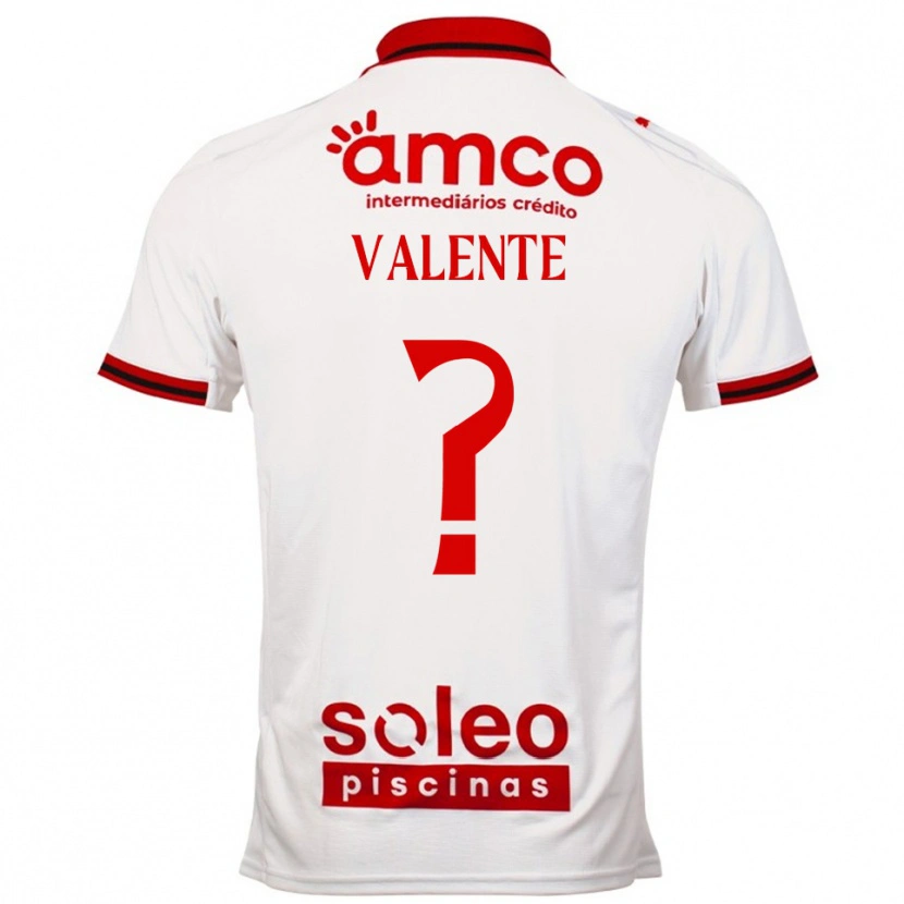 Danxen Mulher Camisola Rodrigo Valente #0 Branco Vermelho Alternativa 2025/26 Camisa