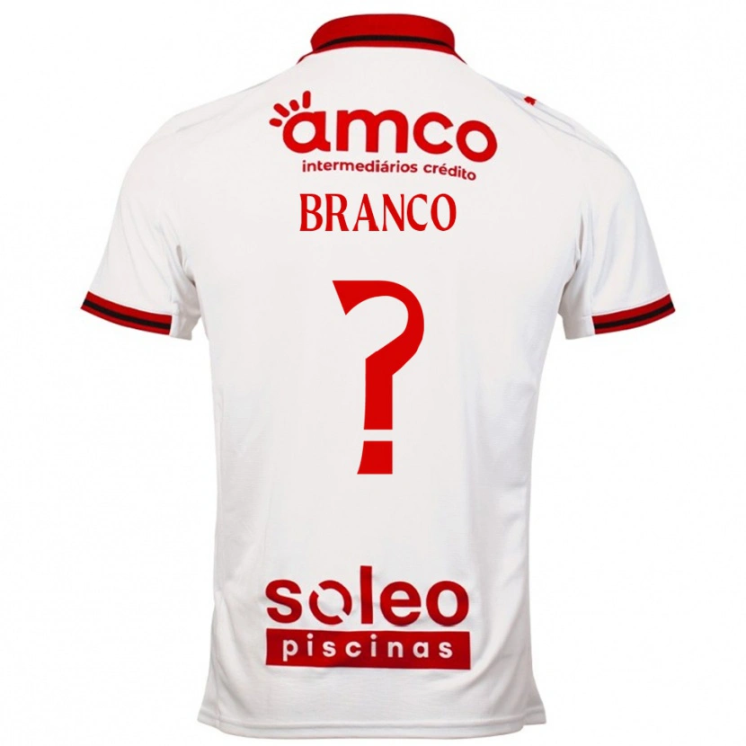 Danxen Mulher Camisola António Branco #0 Branco Vermelho Alternativa 2025/26 Camisa