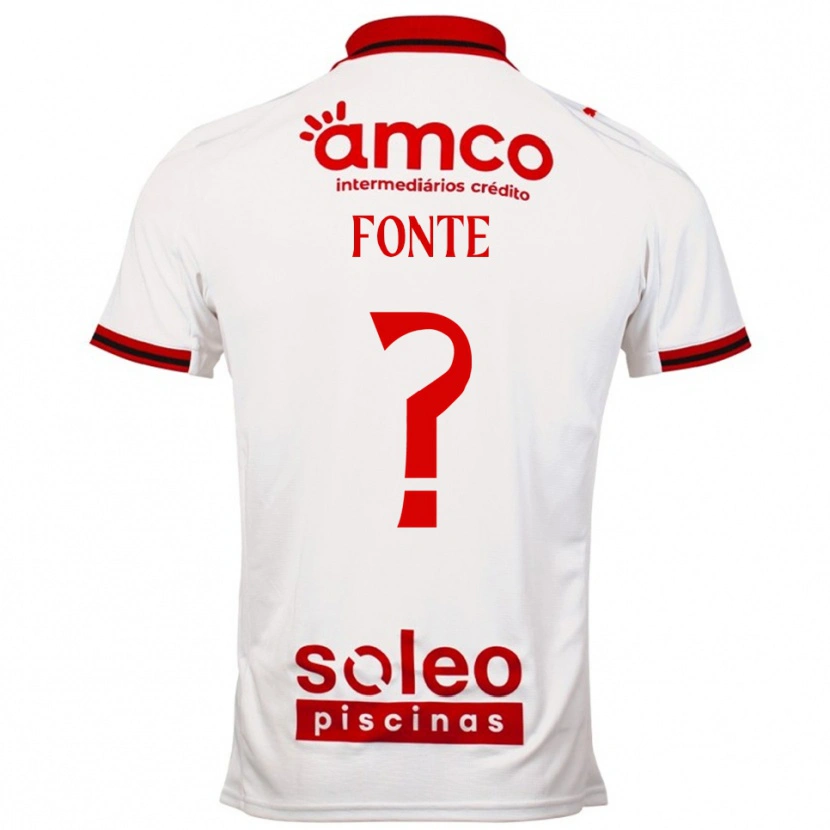 Danxen Mulher Camisola Gustavo Fonte #0 Branco Vermelho Alternativa 2025/26 Camisa