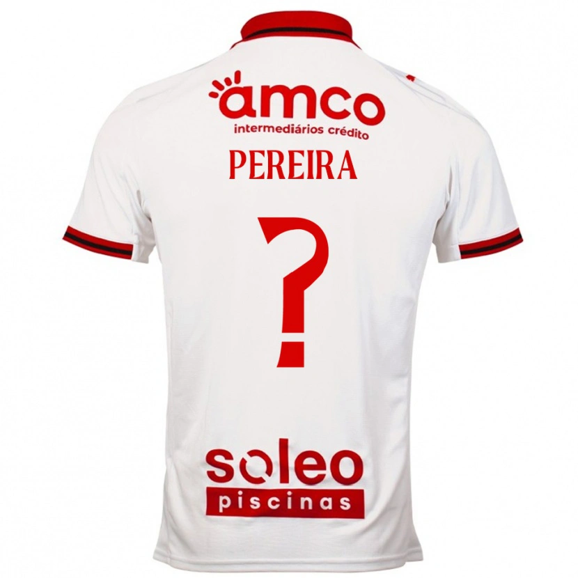 Danxen Mulher Camisola Martim Pereira #0 Branco Vermelho Alternativa 2025/26 Camisa
