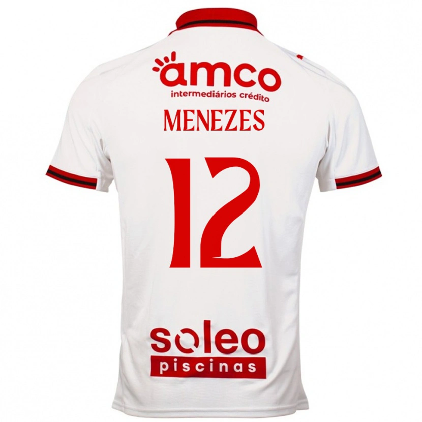 Danxen Mulher Camisola Gabriel Menezes #12 Branco Vermelho Alternativa 2025/26 Camisa