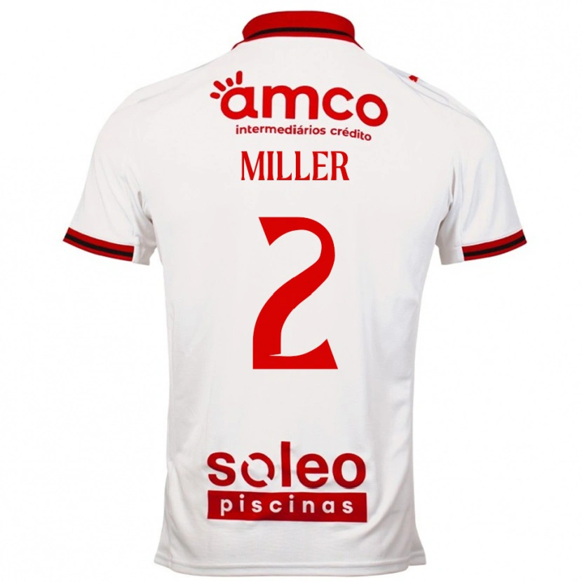 Danxen Mulher Camisola Maria Miller #2 Branco Vermelho Alternativa 2025/26 Camisa